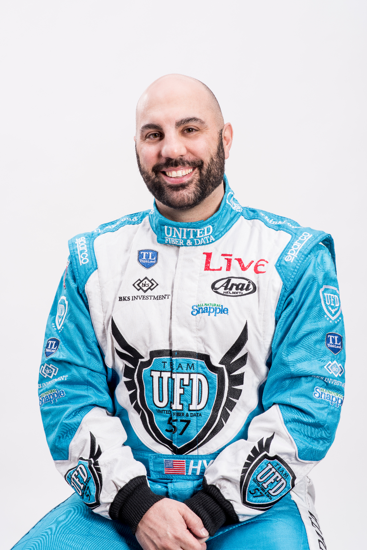 Bill Hynes in Team UFD racing suit