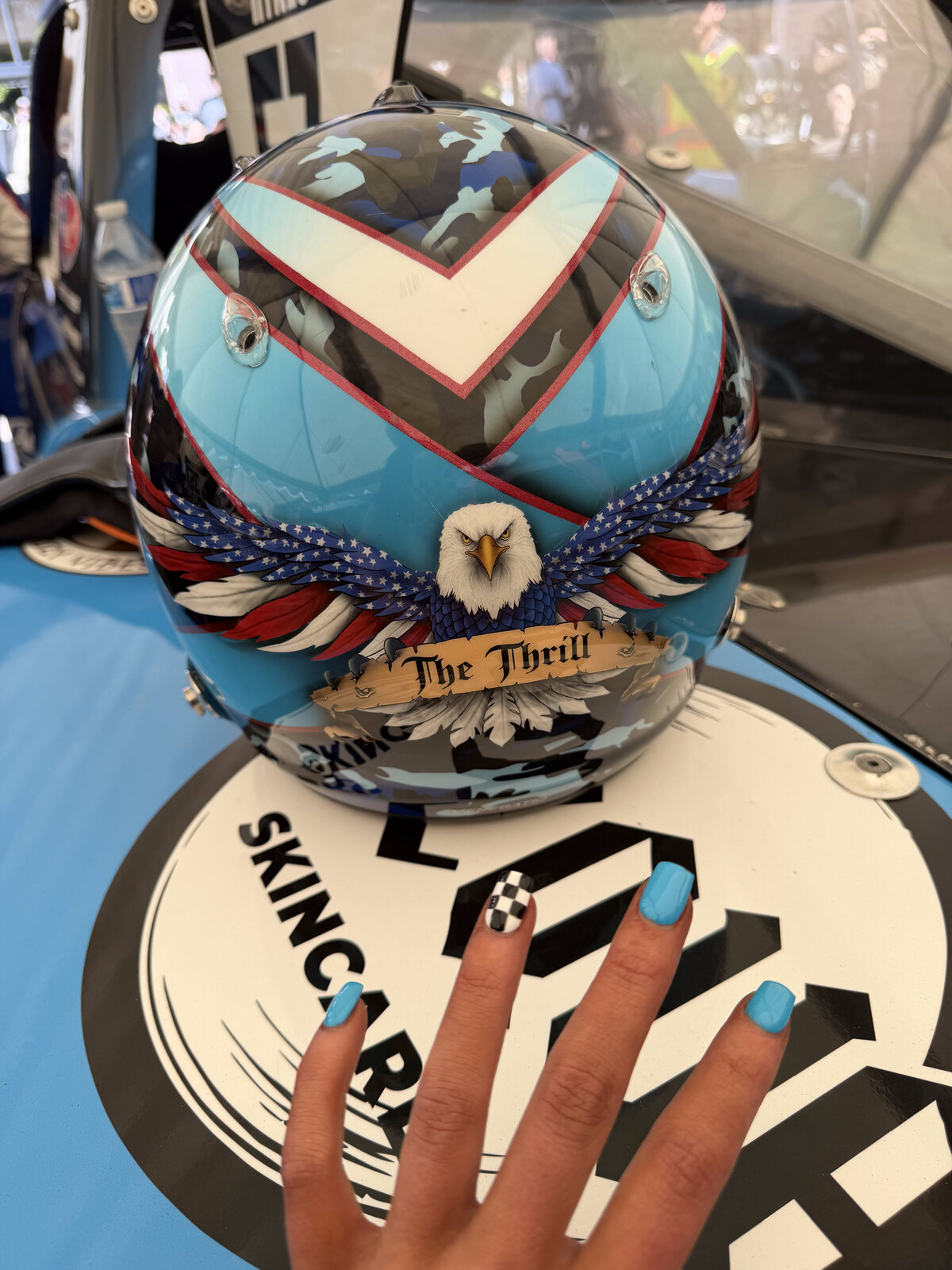 Bill Hynes #57 'The Thrill' helmet detail